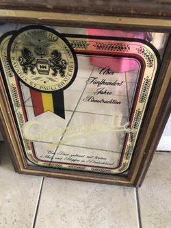 Vintage beer mirror
