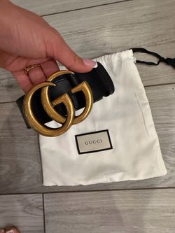 Gucci GG Marmont Black Leather Belt 39”