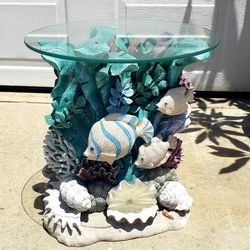 Vintage Aquatic Side Table 