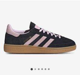 adidas Handball Spezial W Women's Suede Lace Up Low Top Black Pink IE5897