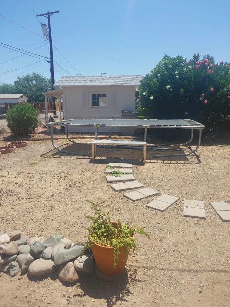 Trampoline, Swing Set, kids slide