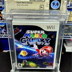 Wii Super Mario Galaxy SEALED WATA GRADED 9.4  B+