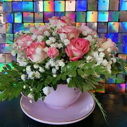 Mothers Day Flowers In Tea Cup And Saucer 