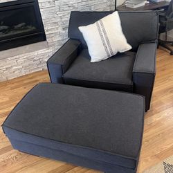 Oversized Chair With Storage Ottoman