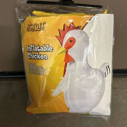 INFLATABLE CHICKEN COSTUME MACHINE INCLUDED