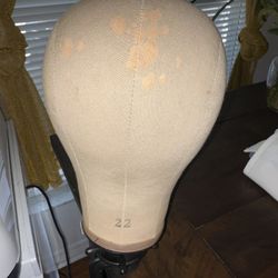 Canvas wig head with table clamp