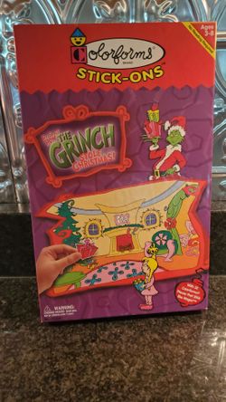 Vintage Colorforms Dr. Seuss How the Grinch Stole Christmas Stick-Ons