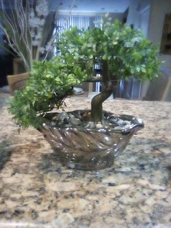 Bonsai Artificial Plant Silver Base