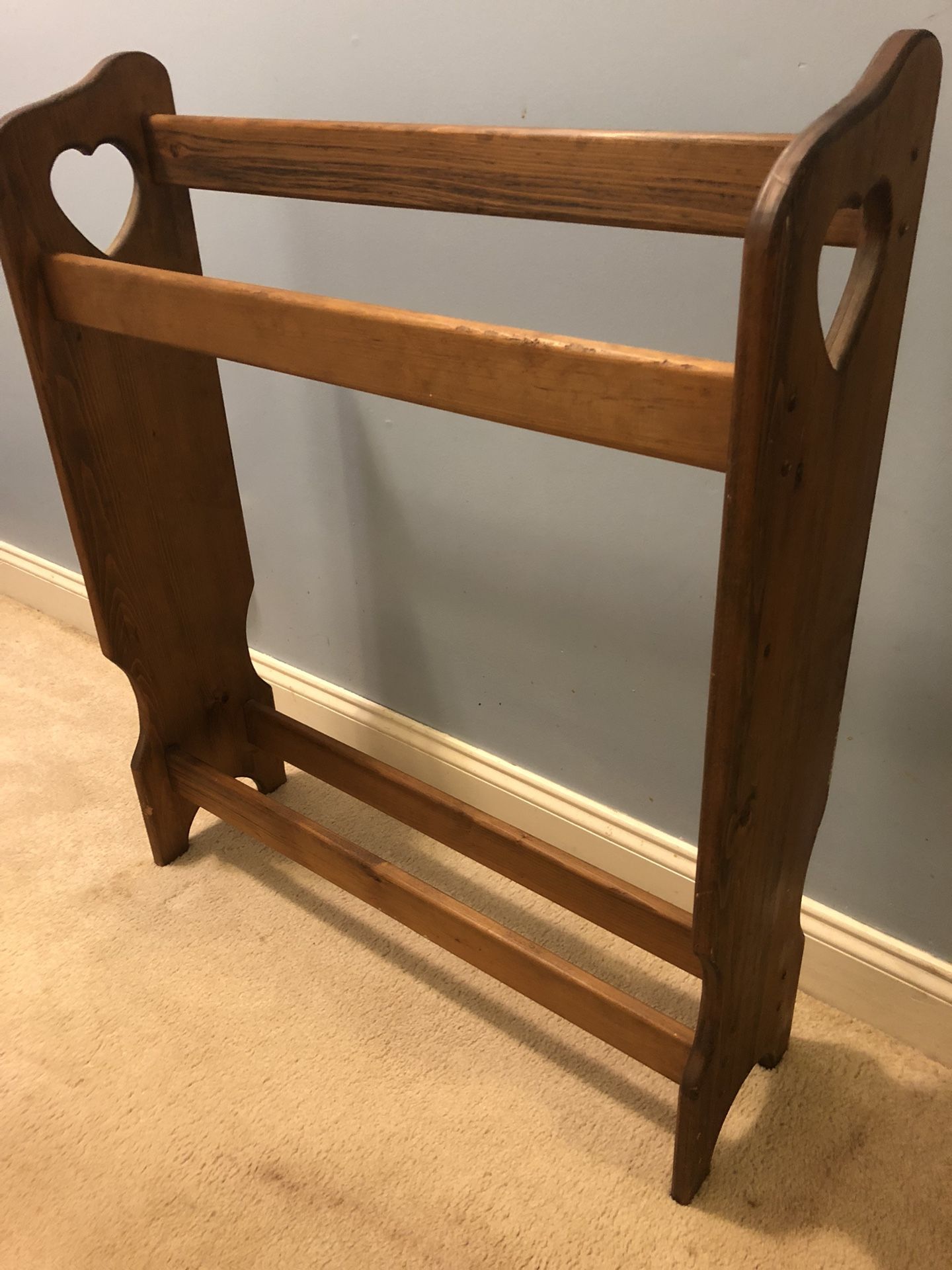 Vintage Hand Made Blanket Quilt Rack NC Mountain
