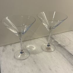 Swarovski Stemware Crystalline Cocktail Martini Glasses 