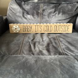 New Hobby Lobby Baby It’s Cold Outside Wood Christmas Holiday Winter Decoration Sign