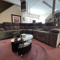 Reclining Sectional In Stock For Immediate Delivery 