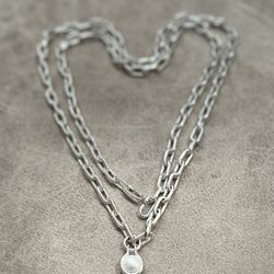 Tiffany Necklace/Bracelet With Pearl