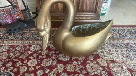 Antique Brass  Swan set from the 1960’s imported from Korea