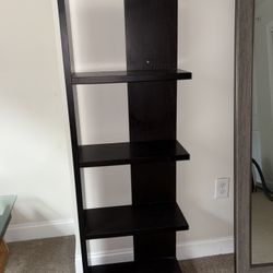 5’5 dark brown book shelf 