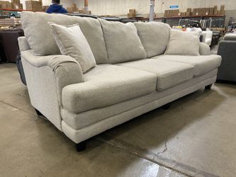FUSION FURNITURE Contemporary Beige Woven 3 Seat Sofa