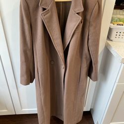 Vintage Brown Wool Blend Coat Size 10