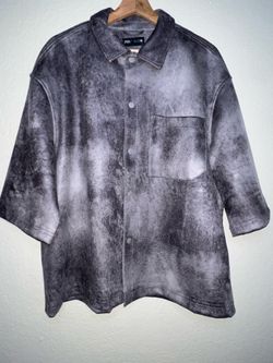 Mens Zara Button Up Short Sleeve Shirt L