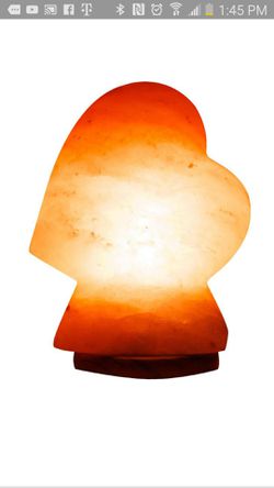 Himalayan salt lamp heart shaped with dimmer cord and bulb
