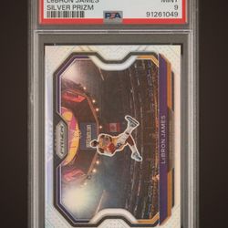 2020 Prizm Lebron James Silver Prizm #1 PSA 9 Kobe Tribute Lakers 