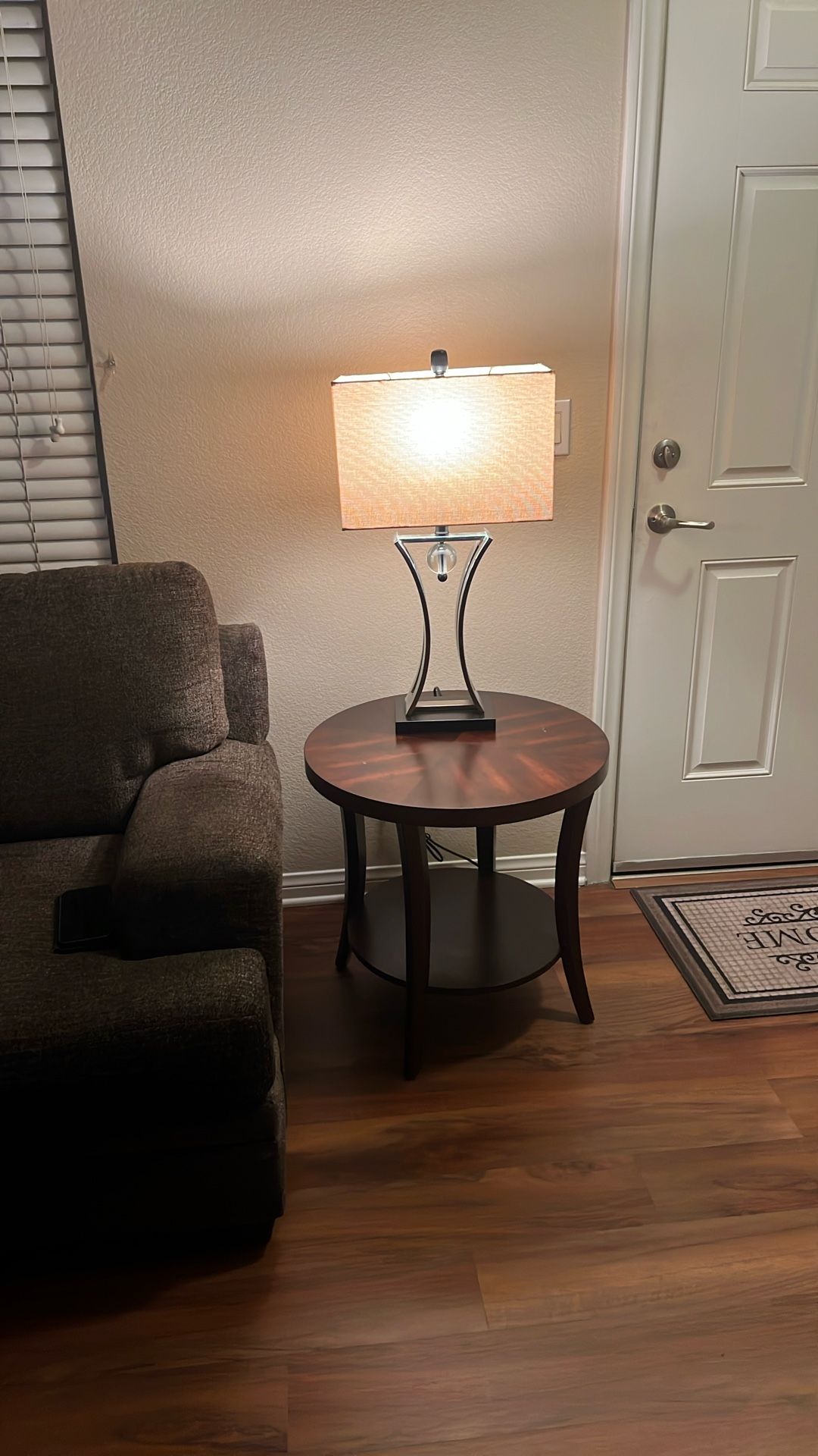 Two End Tables width, two lamps