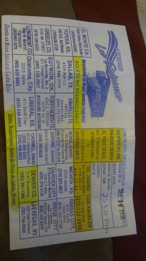 Offer Up El Paso >> BUS TICKET "LOS PAISANOS" for Sale in Aurora, CO - OfferUp Offer Up El Paso >> BUS TICKET "LOS PAISANOS" for Sale in Aurora, CO - OfferUp
