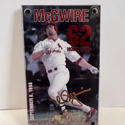Mark McGwire 62 Home Run Baseball Card 