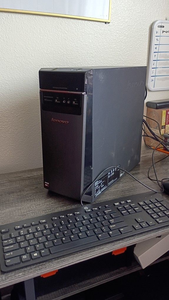 Lenovo H50-55 Desktop — A10-7800 w/ GTX 1050 Ti, 12 GB RAM, 1TB — Windows 10/11 Ready