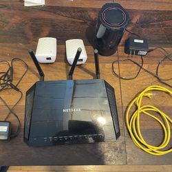 Netgear Nighthawk Wireless Router + Modem + TLink Extenders
