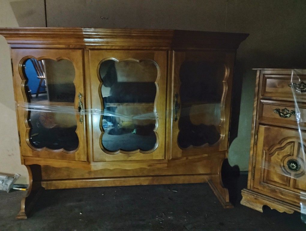 Vintage Maple Hutch