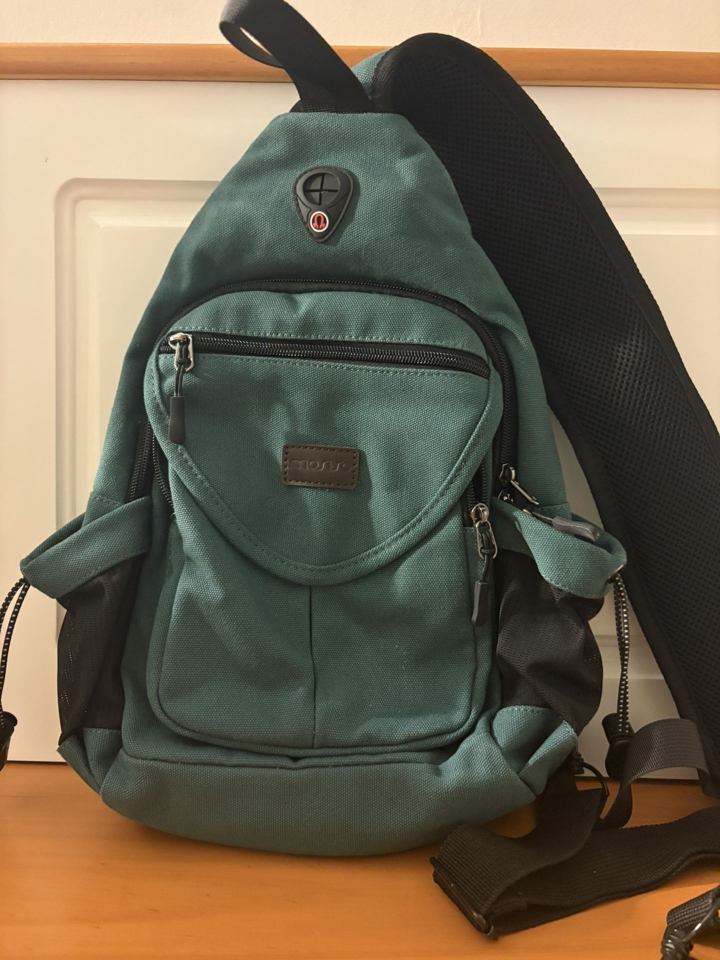 Mosiso Sling Backpack Canvas Crossbody Hiking Daypack Bag Teal