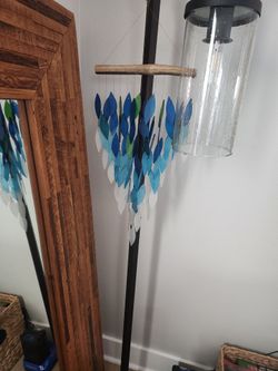 Handcrafted Windchime Driftwood/Recycled Glass