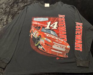 Mens Large Vintage Nascar Winners Circle Tony Stewart Longsleeve Tshirt