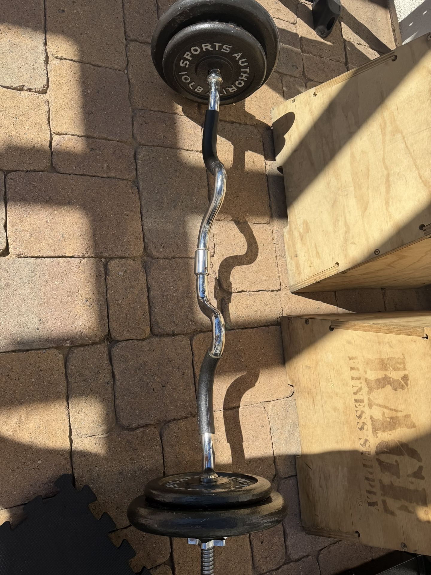 Curling Barbells With Weights