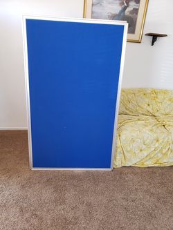 5ft X 3ft X2" Blue Bulletin board