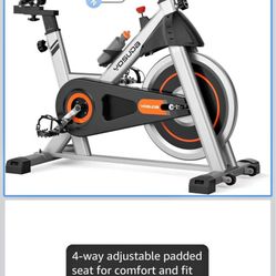  YOSUDA Exercise Bike, Brake Pad Stationary Bike for Home with Exclusive App, Magnetic Indoor Cycling Bike with 300 lb Weight Capacity, Low Noise, Tab