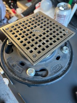 Zurn 5” square floor drain