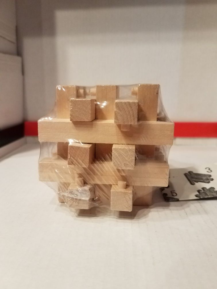 Puzzle wooden brain teaser
