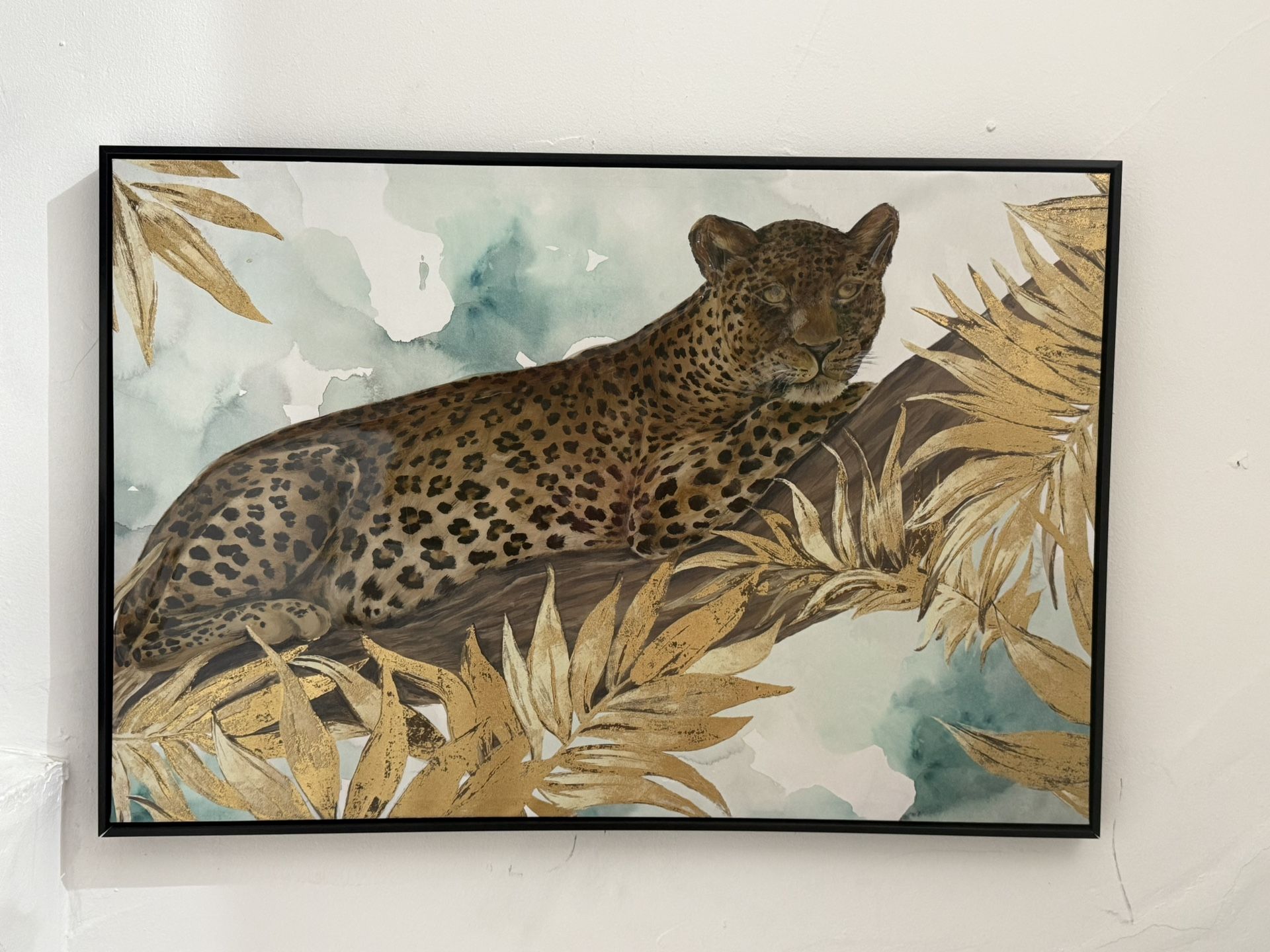 37 x 25 Leopard Jaguar Hanging Horizontal Wall Art