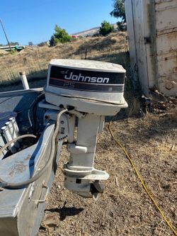 25hp Johnson out board set up for controls.