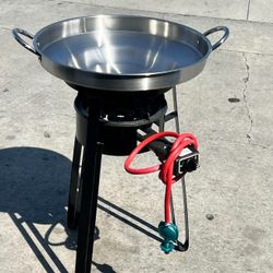 Nuevo Comal De Accero Con Vase Quemador En Especial