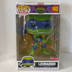 1402 Leonardo Jumbo 10” Funko Pop Movies TMNT Mutant Mayhem NIB