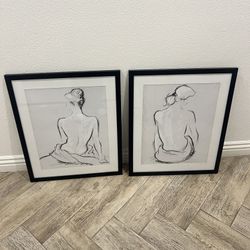 2 Silhouette Paintings  