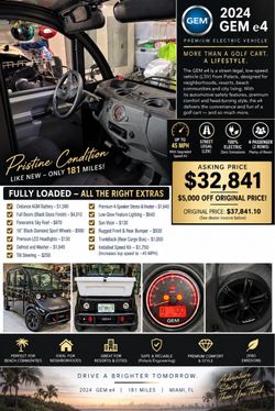 Amazing Gem 2024 GOLF CART- FULLY LOADED AND ONLY 180 MILES