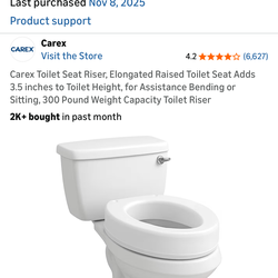 NIB Carex Toilet Seat Riser