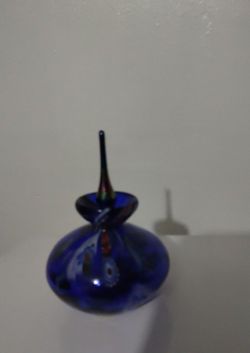 MURANO GLASS PERFUME BOTTLE 6" - V41