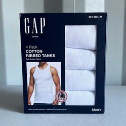 GAP Cotton Ribbed Tank Tops Men’s Medium 4 Pack