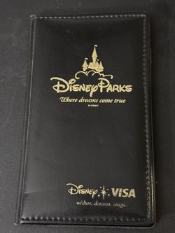 WALT DISNEY WORLD VISA RESTAURANT RECEIPT CHECK BOOK BILL FOLDER PROP DISPLAY