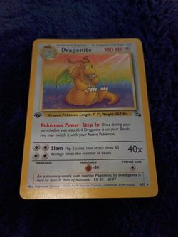 Pokemon Drangonite holo card