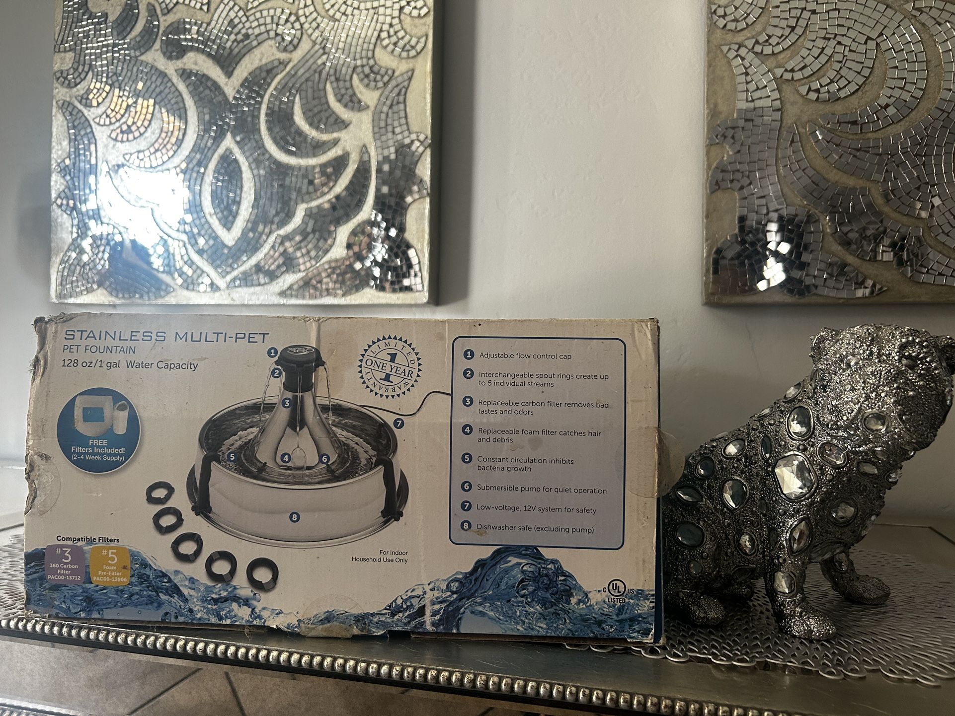 Stainless Steel Multi Pet Water Fountain